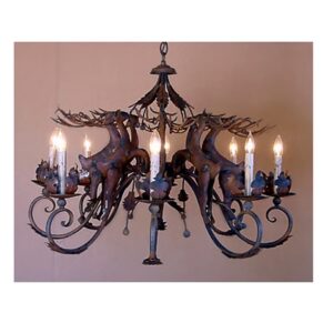 3056A Leaping Deer Chandelier - Image 1