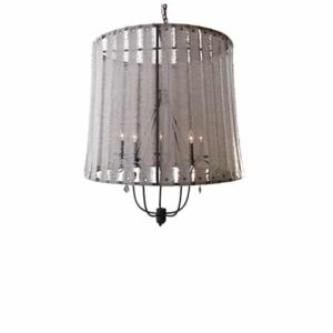 9301A Lamp Shade Olivia - Large w/Burlap/Jute - Image 7