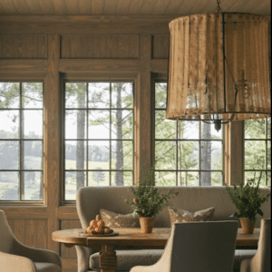 9301A Lamp Shade Olivia - Large w/Burlap/Jute - Image 2